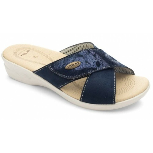 Tiglio COMODì Ciabatte, Pantofole estive da Donna Art. 2377 blu | eBay