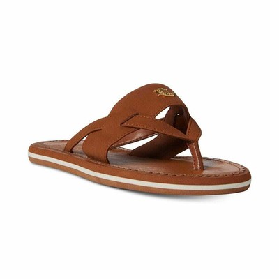 Women's Lauren Ralph Lauren Rosalind Thong Sandals Tan | eBay