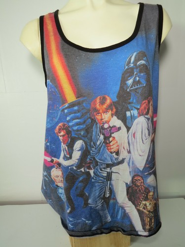 STAR WARS TANK TOP WOMEN'S New Hope Skywalker Han Solo XL movie 70s sci fi - Picture 3 of 6