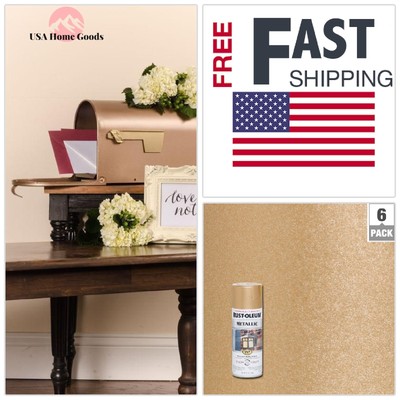 Vintage Metallic Rose Gold Spray Paint 6 Pack Craft Art Wood