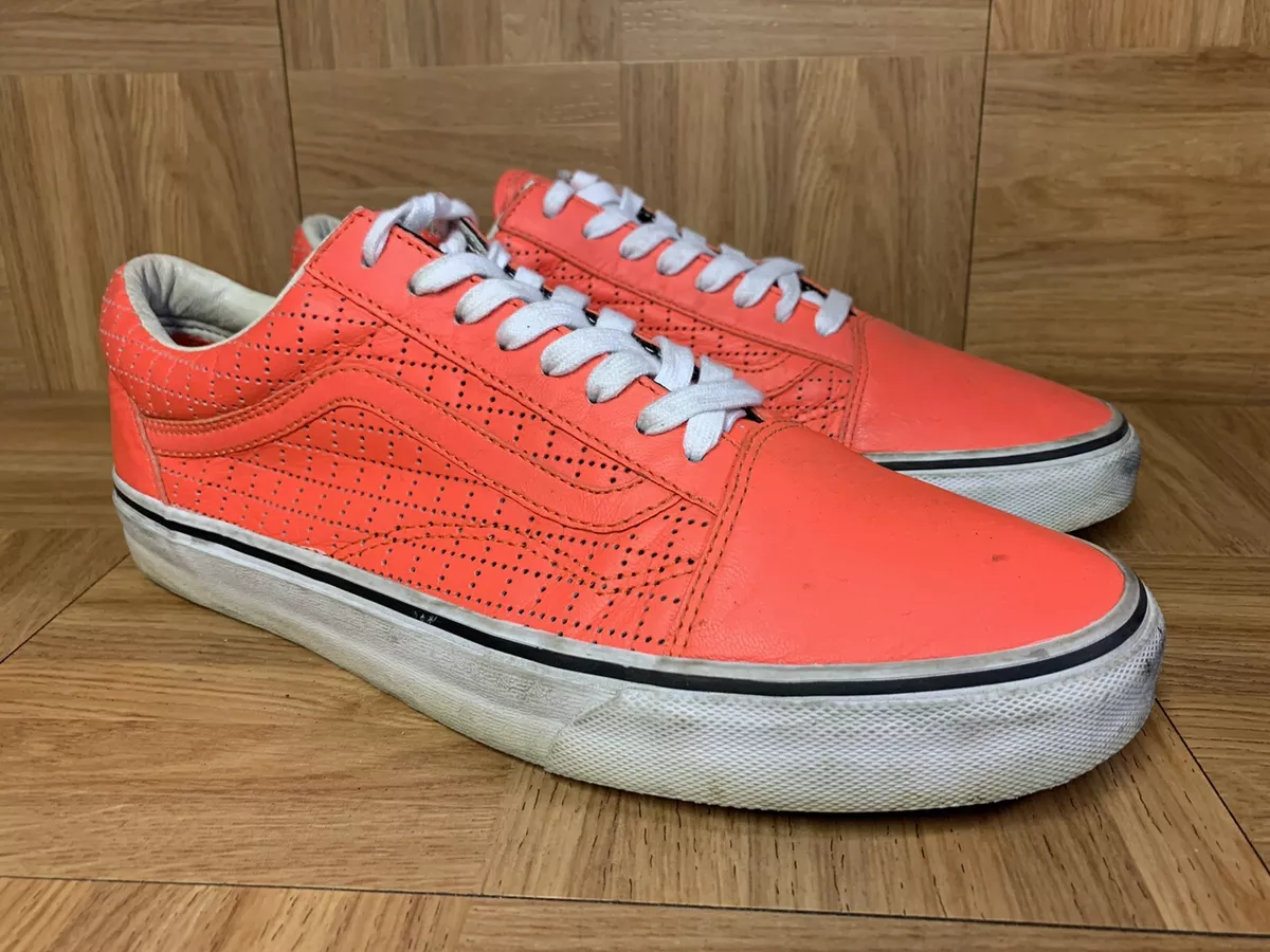 RARE VANS Supreme Old Skool Iridescent Orange Perf Check Sneakers Sz 12 Men s