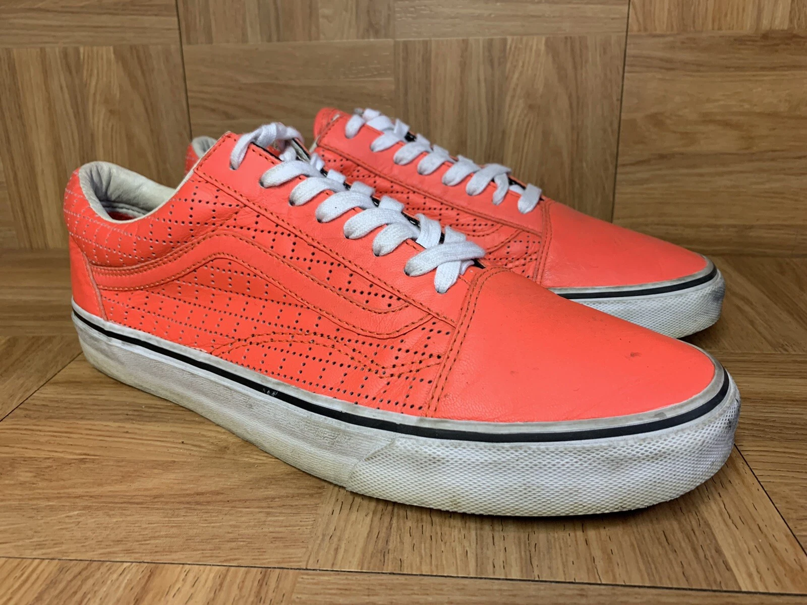 RARE ? VANS Supreme Old Skool irisé orange Perf baskets à carreaux taille 12 hommes