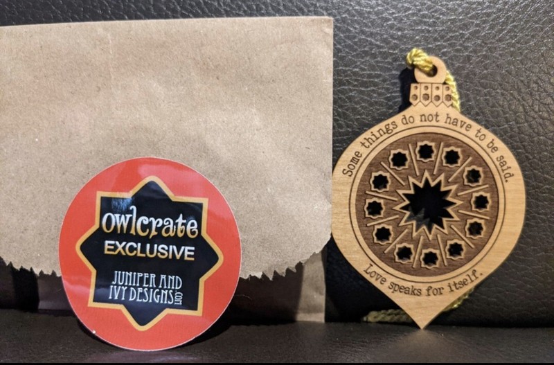 Owlcrate Book Box Wooden Ornament