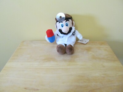 Mario Bros.  Dr. (Doctor) Mario Plush 9'' Inches  (New)