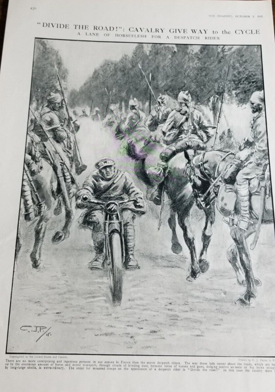  [#1888]  Divide the Road!: Cavalry Give Way to the Cycle(1915) 