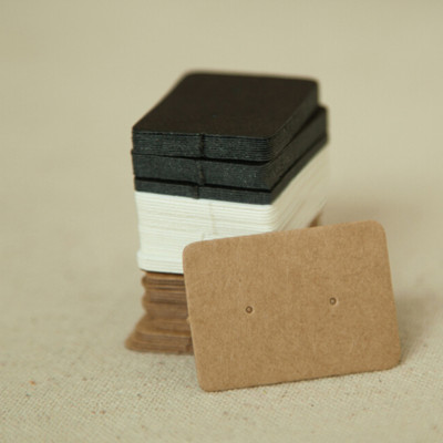 50/100X Pro Display Type  Earring Ear Studs Holder Hanging Kraft Paper Card  -lk