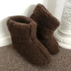 Merino's Brown Sheep Wool Boots Slippers Sheepskin Suede Sole Womens Ladies Mens