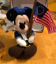 Disney Store Mini Bean Bag Spirit of '76 Mickey Push Toy 8"