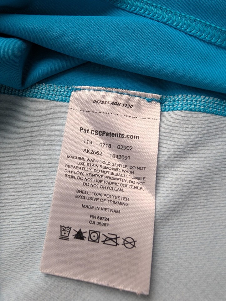 Columbia Sportswear Co TShirt Women's Medium Teal Shiny Polka Dot