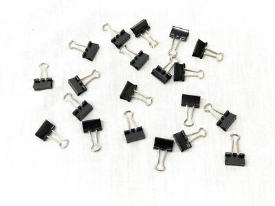 Small Binder Clips, Steel Wire Office Paper Clips - Multi Order Deal!! 20 Pieces