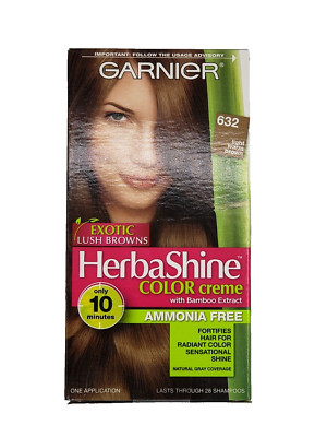 NEW Garnier HerbaShine Hair Color Creme Garnier 632 Light Warm Brown