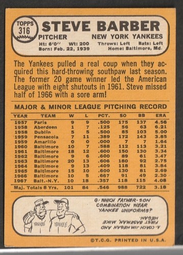 1968 Topps Baseball Cards Scegli una carta a scelta 295-660 EX X-MT 1/25 Set Break - Foto 36 di 490