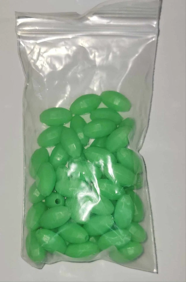 Contas flutuantes ovais macias atrativo luminoso pesca - Imagem 3 de 4