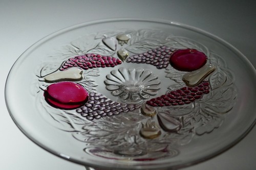 Westmoreland Della Robbia Mint Compote Ruby Stain 6 1/4" D ca 1928-1940 - Picture 7 of 9
