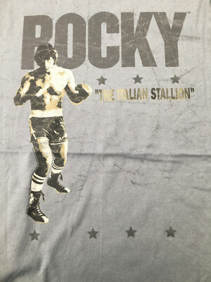 Rocky The Italian Stallion Charcoal Adult T-Shirt New