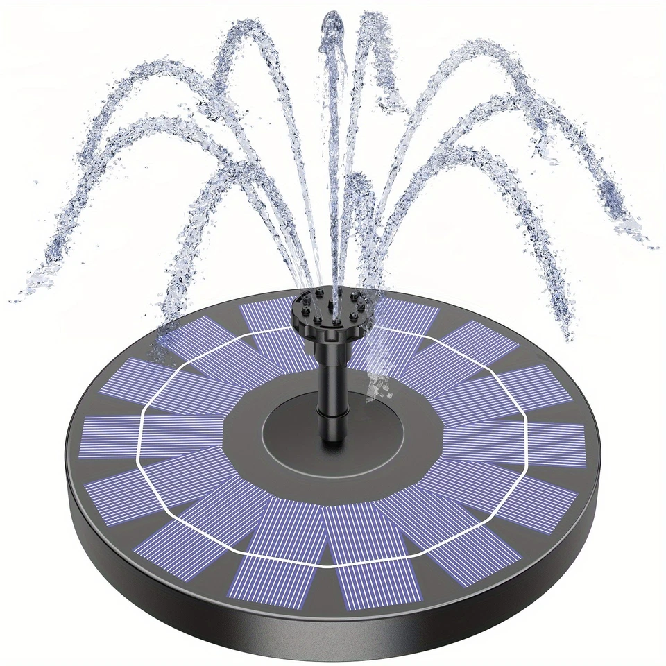 Bomba de fuente de baño para pájaros de energía solar actualización 1,4 W fuente solar con 4 boquillas Foto 3 de 4