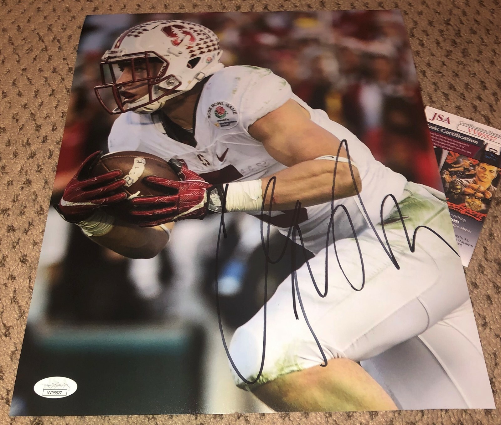 CHRISTIAN MCCAFFREY SIGNED 11X14 PHOTO JSA AUTOGRAPH AUTO STANFORD FOOTBALL CMC 