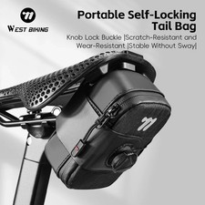 WEST BIKING MTB Road Bike Saddle Bag Waterproof Hard Shell Bicycle Seat Bag 1.8L