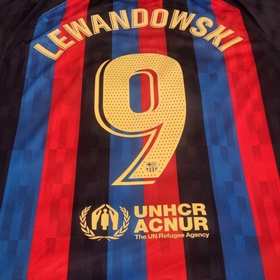 Barcelona Robert Lewandowski 2022-23 Nike Jersey XL Worn 1-2 Times