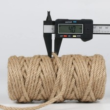 PerkHomy 4mm Jute Rope 120 Feet Twisted Heavy Duty and Thick Twine Rope for C...