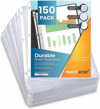 150 Pack Sheet Protectors for 3 Ring Binder, 8.5 X 11 Inch, Heavy Duty