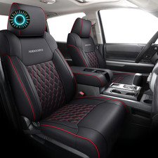 Huidasource Front Truck Seat Covers Fit for Toyota Tundra CrewMax Cab SR SR5...