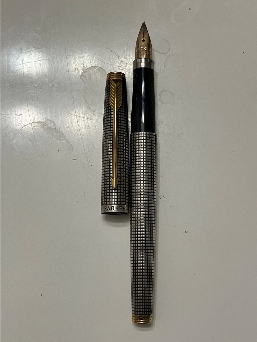 Parker Gold, 14K Nib Sterling Silver Collectible Fountain Pens for