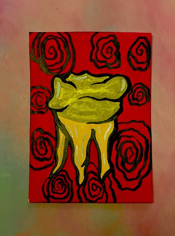 Original ACEO Tooth Painting, 6 Piece Collection Set (#2)