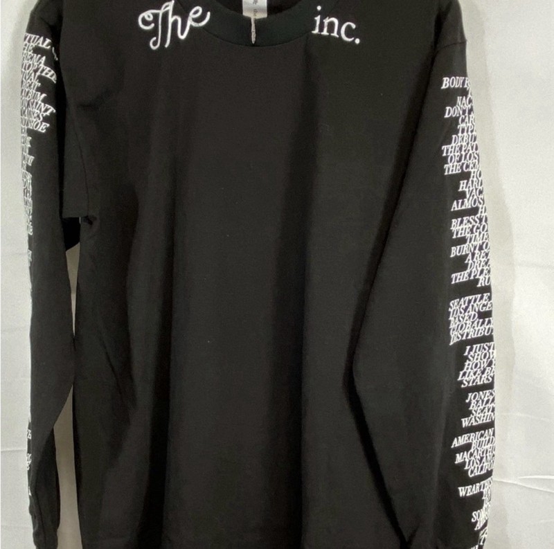 THE Incorporated Streetwear  STAMPED LS T-SHIRT (BLACK) size small
