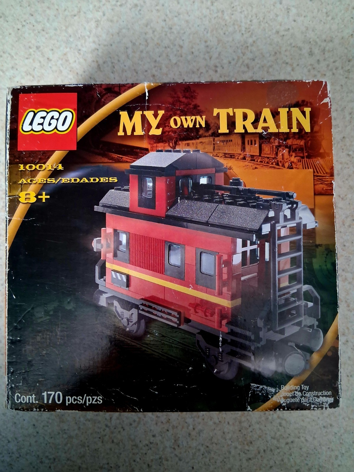 Red Couting Blocks Lego My Own Train Caboose Car (10014) Red Building Block Set Creator | eBay
