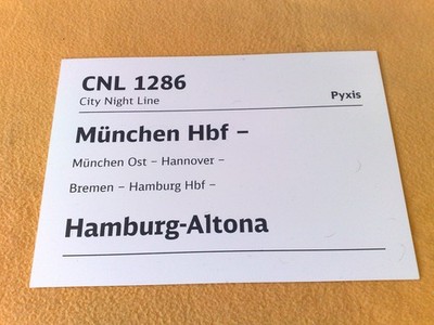 ZLS CNL 1286 Pyxis München Hbf - Hannover - Bremen - HH Hbf - Hamburg-Altona