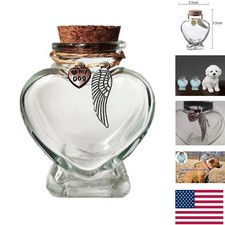 Heartfelt Glass Memorial Bottle for Pet Hair   Elegant Keepsake for Dogs  Cats