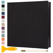 Self Adhesive Photo Album Pages Scrapbook Pictures 11"x10.6" 40Pages Black