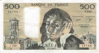 France 500 Francs 1985