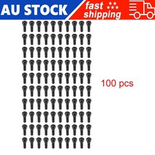 100x Car Auto TR 413 Snap In Tyre (Tire) Valve Rubber Tubeless Short Valve Black