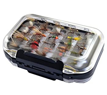Outdoor Planet Fly Fishing Lure Set 40 Flies Waterproof Box Used