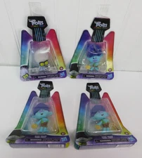 Lot of 4 Trolls World Tour Mini Figures Tiny Diamond & Branch 3" Figurines New
