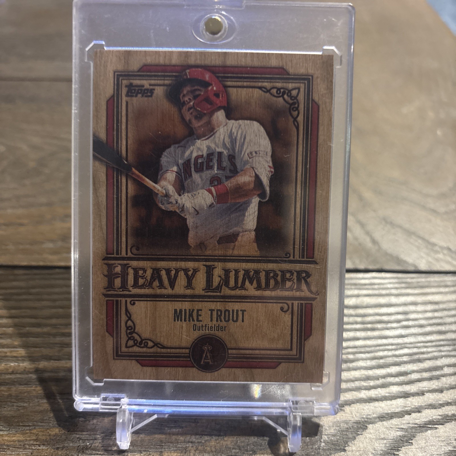 Mike Trout 2025 Topps Series 1 Heavy Lumber SSP Case Hit #HL-7 Angels