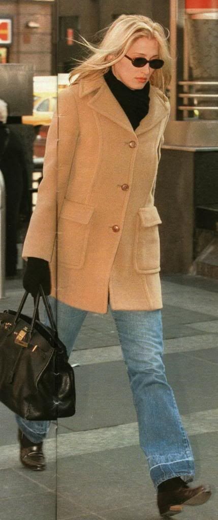 Vintage Prada Fall 1996 Light Blue Wool Short Wool Coat Carolyn