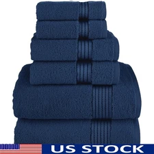 Turkish Cotton Towel Set 6pcs Luxury Soft Quick Dry Bath Hand Washcloths New