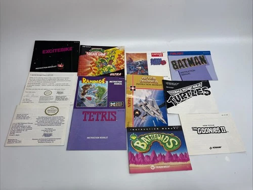 Lot of 11 NES Manuals Original VTG Instruction Booklets for Nintendo Games