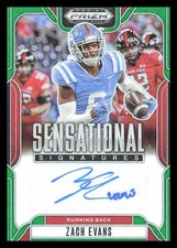 2025 Panini Prizm Draft Picks #SS-ZES Zach Evans Sensational Signatures Green