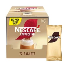 Nescafe Cappuccino Coffee Instant Drink Add Water One Cup Sachets Pack 72x15.5g