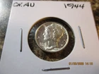 1944 MERCURY SILVER DIME - CHOICE AU     XC