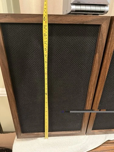 Custom Large Heavy Vintage Wood Speakers Audiophile MCM~TESTED POWERFUL AS F£*¥ image 4