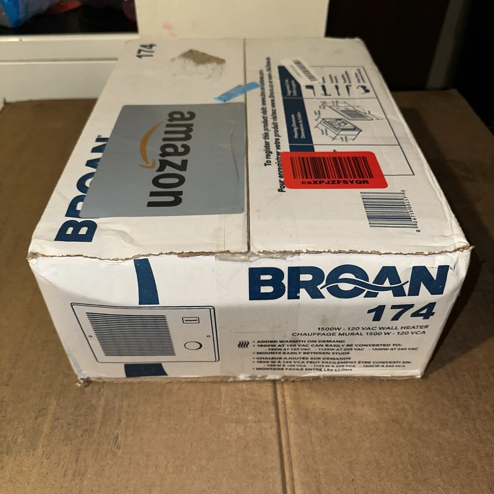 Broan 174 10.5A 1500W 120 to 240V Steel White Fan-Forced Wall Heater 9-1/4 H in. - Image 4 of 4