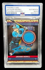 Jackson Merrill Signed 2024 Topps All Star /199 Relic Autographed PSA Auto Black