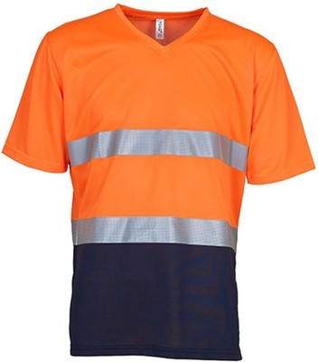 Herren Hi Vis Top Cool Super Light V-Neck Arbeits T-Shirt  | YOKO | HVJ910