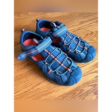 Merrell Kids Blue and Coral Water Shoes with Adjustable Strap