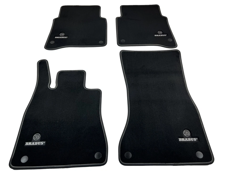 Juego alfombrillas Brabus originales negras clase S W223 mercedes-benz largo terciopelo Foto 4 de 4